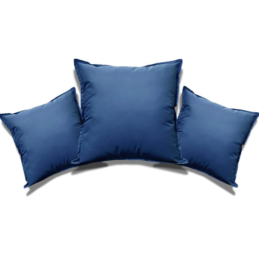 NFK Textile Waterproof Garden Pillow Covers Soft Cushion Cover Furniture Decorative Indoor & Outdoor Living Room Cushion Seats Patio (Blue, Pack of 1 (60x60 cm))