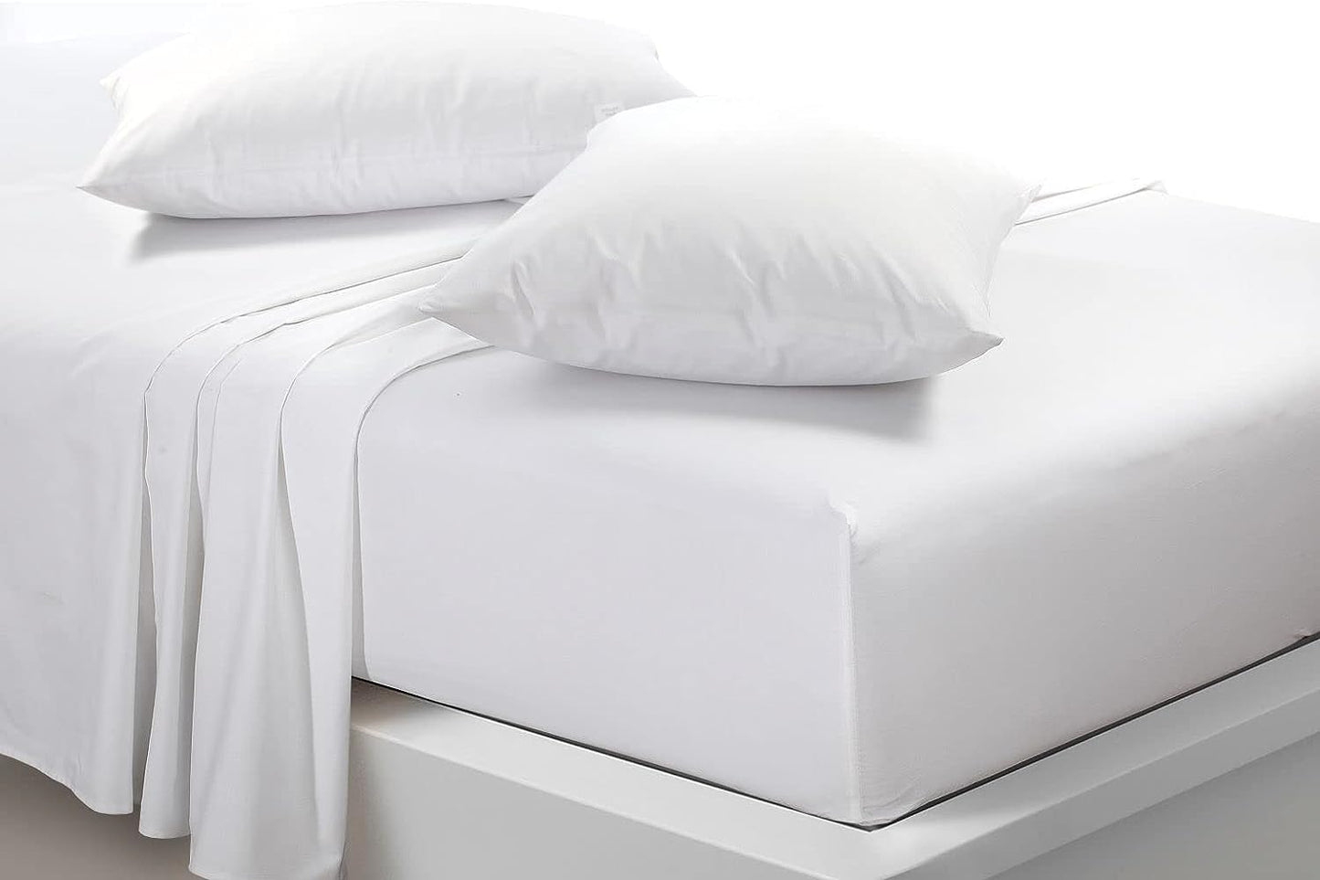 100% Polycotton 40cm Fitted Sheet Super Soft & Warm Cozy Fitted Sheets for Adjustable Bed Extra Deep Fitted Sheet