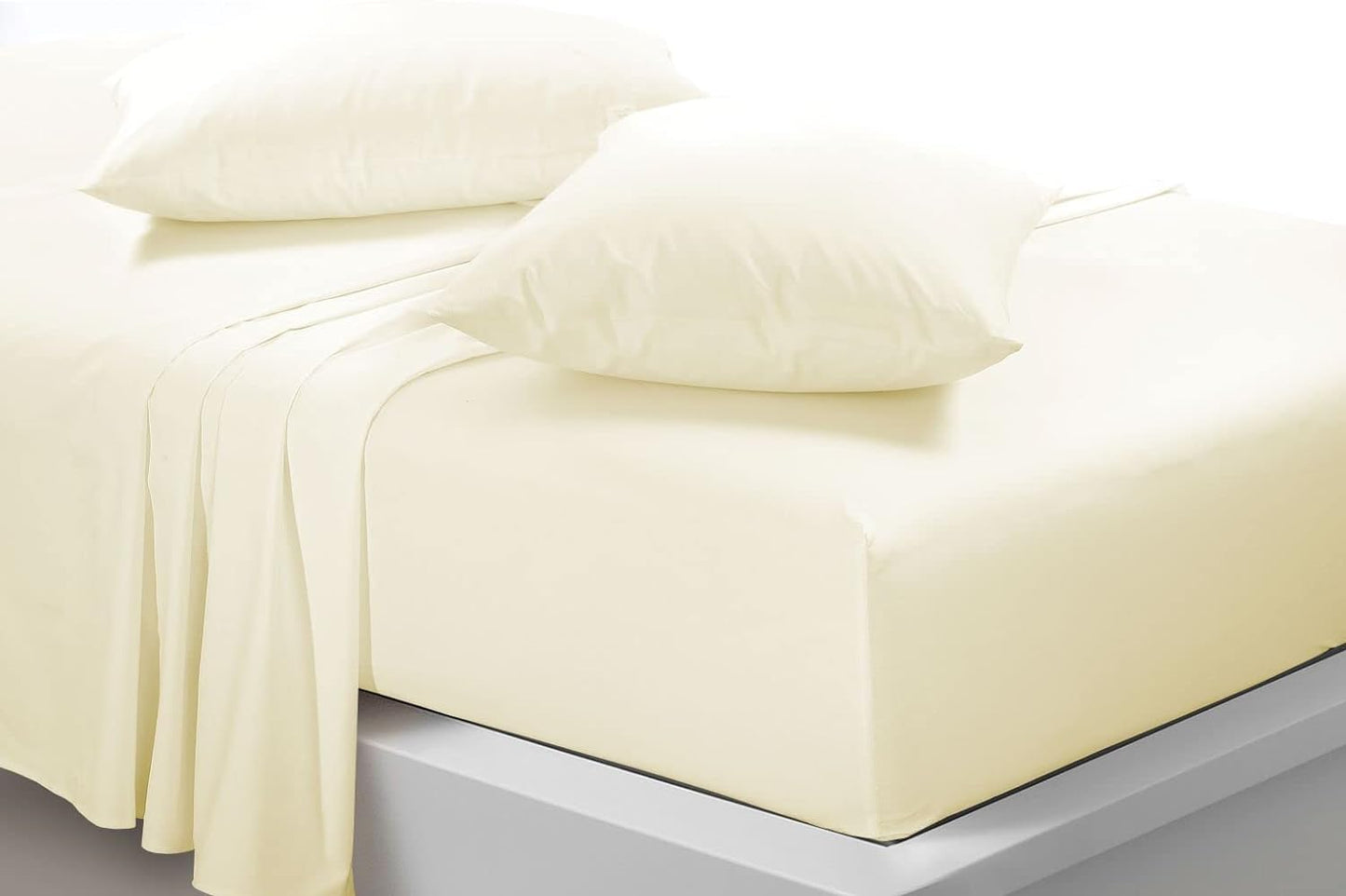 100% Polycotton 40cm Fitted Sheet Super Soft & Warm Cozy Fitted Sheets for Adjustable Bed Extra Deep Fitted Sheet