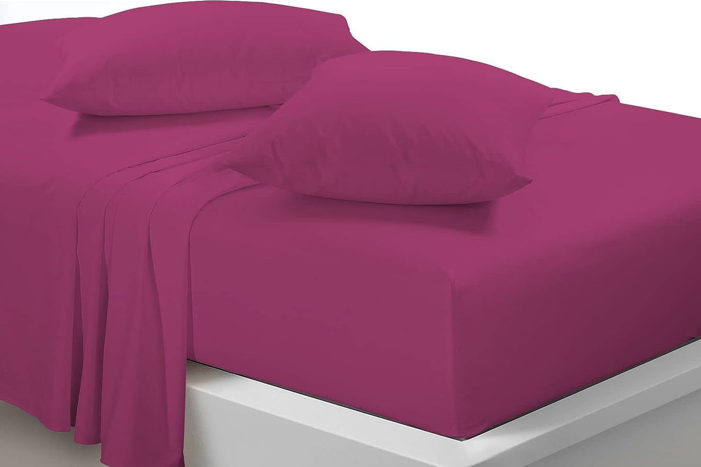 100% Polycotton 40cm Fitted Sheet Super Soft & Warm Cozy Fitted Sheets for Adjustable Bed Extra Deep Fitted Sheet