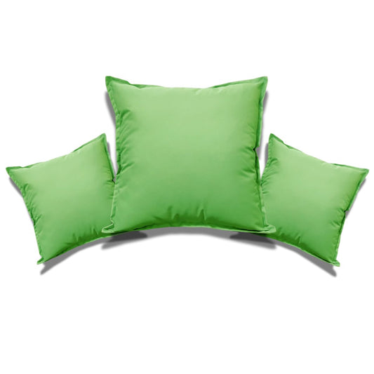 NFK Textile Waterproof Garden Pillow Covers Soft Cushion Cover Furniture Decorative Indoor & Outdoor Living Room Cushion Seats Patio (Light Green, Pack of 2 (60x60 cm))
