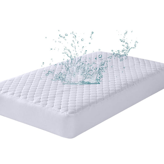 100% Waterproof Luxurious Mattress Protector or Pillowcase 3 Layered Quilted 30 cm Deep Bed Fitted Sheet Soft Warm & Cozy Mattress Protector for Bed