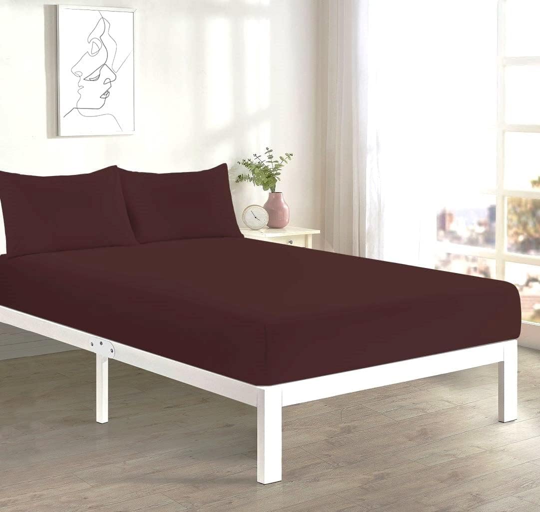 100% Polycotton 40cm Fitted Sheet Super Soft & Warm Cozy Fitted Sheets for Adjustable Bed Extra Deep Fitted Sheet