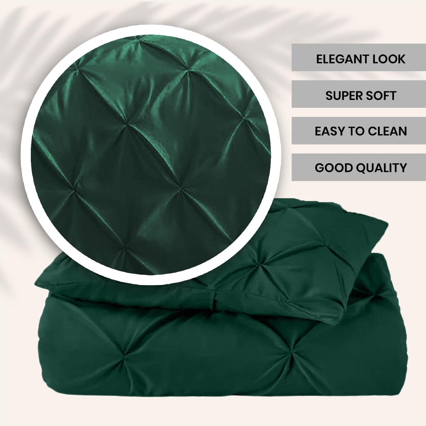 Pintuck Diamond Duvet Cover Set with Matching Pillow Cases 100% Polycotton Geometric Bedding Set Alford Comforter Duvet Quilt Set