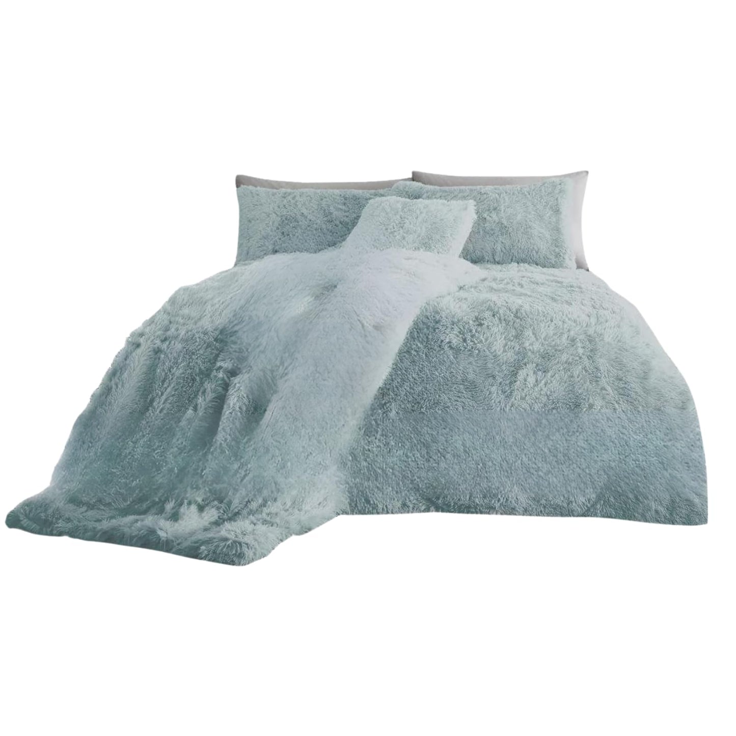 NFK Textile Snuggle Scape Fleece Duvet Set Luxury Bedding Super Soft Warm & Cosy Fluffy Fur Duvet Set