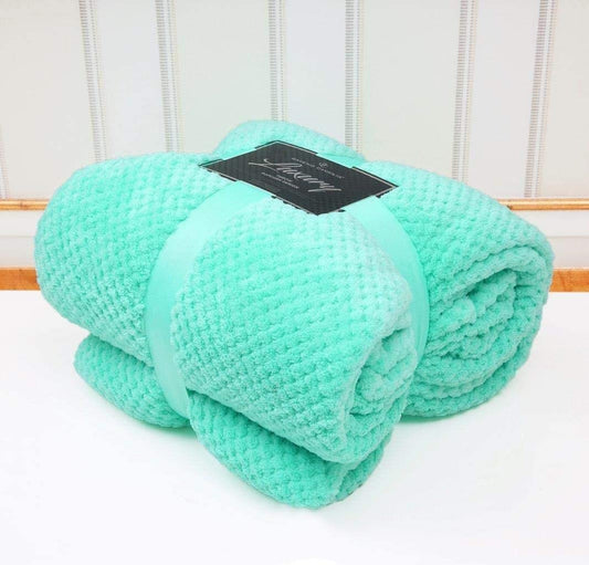 NFK Popcorn Throw Waffle Cloud Style Blanket Soft Warm Cosy Bed And Sofa Fleece Blanket