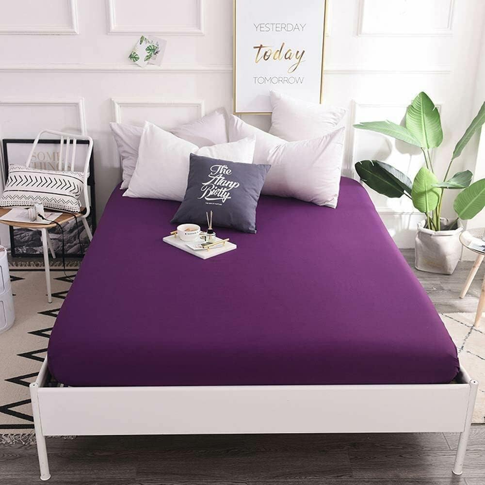 100% Polycotton 40cm Fitted Sheet Super Soft & Warm Cozy Fitted Sheets for Adjustable Bed Extra Deep Fitted Sheet