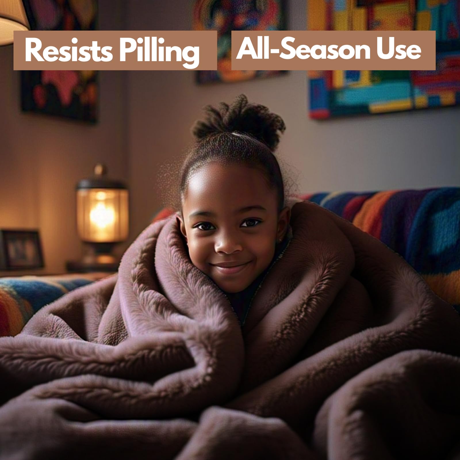 NFK TEXTILE Cozy Fleece Blankets & Luxurious Faux Fur Throws - Soft, Warm & Breathable Throws for Ultimate Comfort on Sofas & Bed