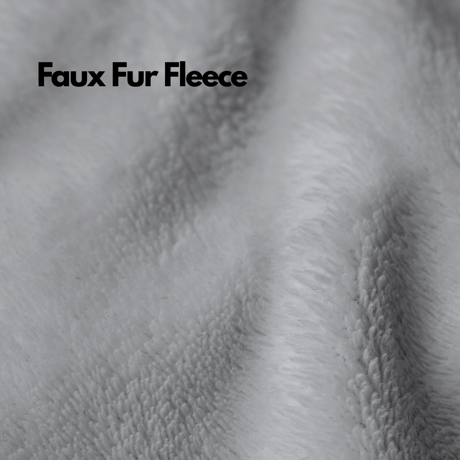 NFK Faux Fur Fleece Throw Blanket