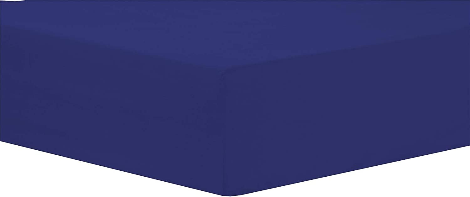 NFK TEXTILE Plain Style PolyCotton Fitted Bedsheets with Long-Lasting Color and Easy Care Bedding Fitted Sheets