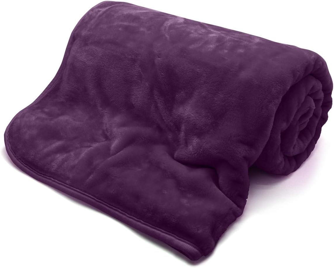 NFK Faux Fur Fleece Throw Blanket