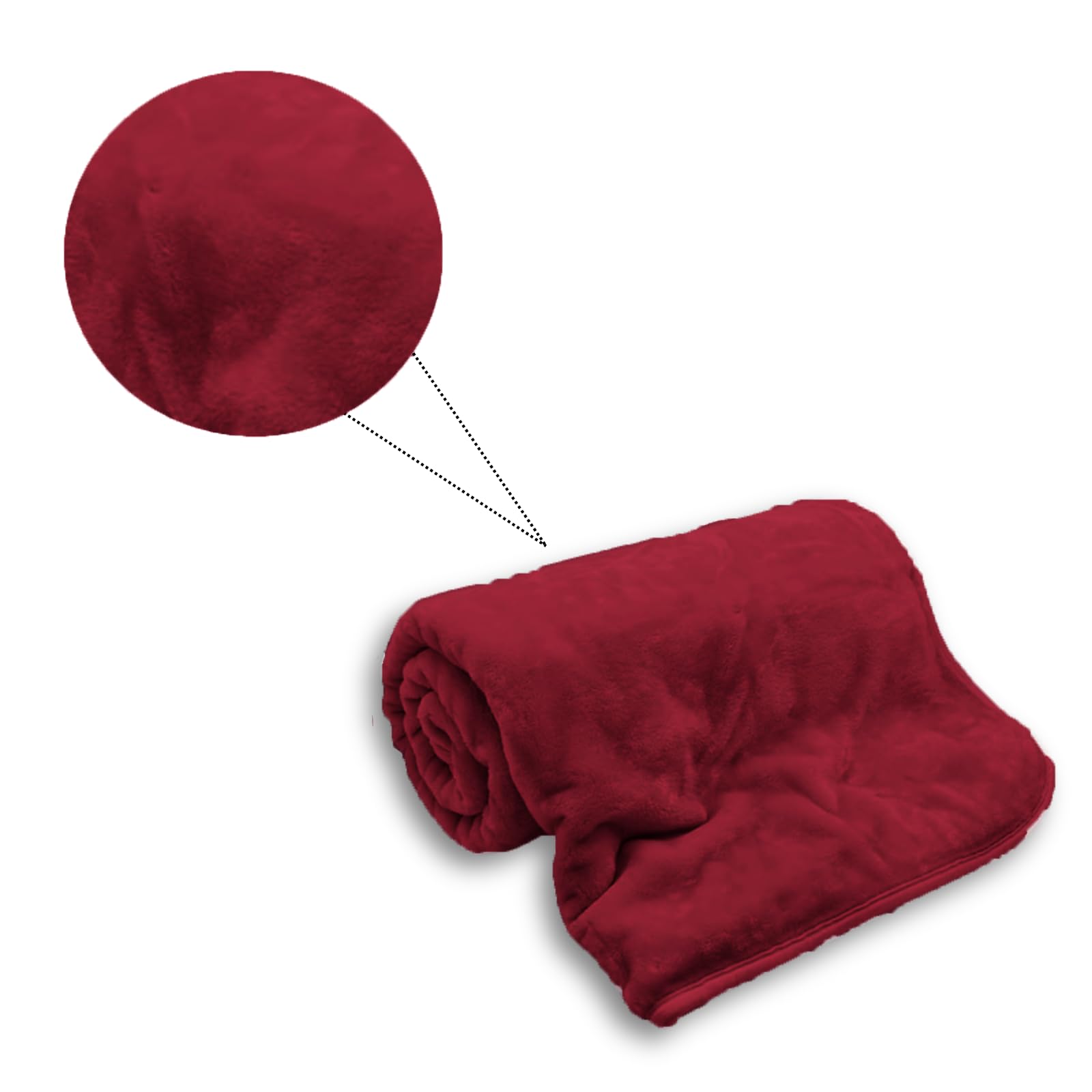 NFK Faux Fur Fleece Throw Blanket