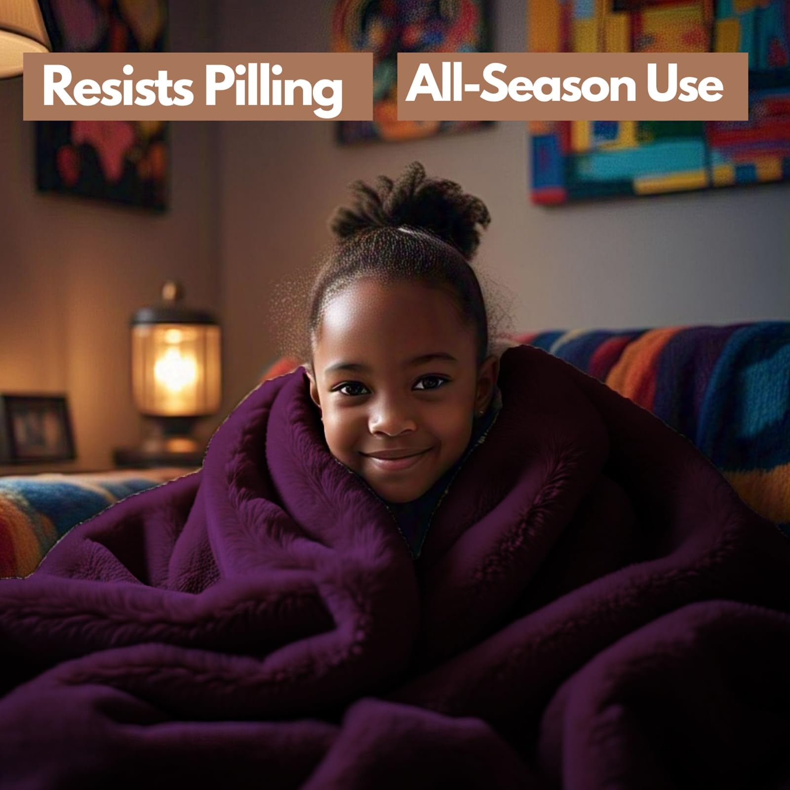 NFK TEXTILE Cozy Fleece Blankets & Luxurious Faux Fur Throws - Soft, Warm & Breathable Throws for Ultimate Comfort on Sofas & Bed