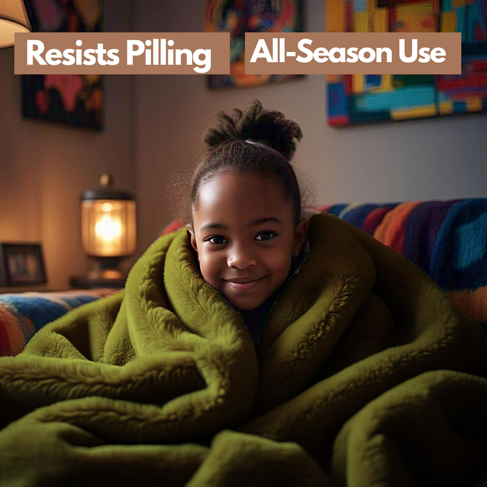 NFK TEXTILE Cozy Fleece Blankets & Luxurious Faux Fur Throws - Soft, Warm & Breathable Throws for Ultimate Comfort on Sofas & Bed