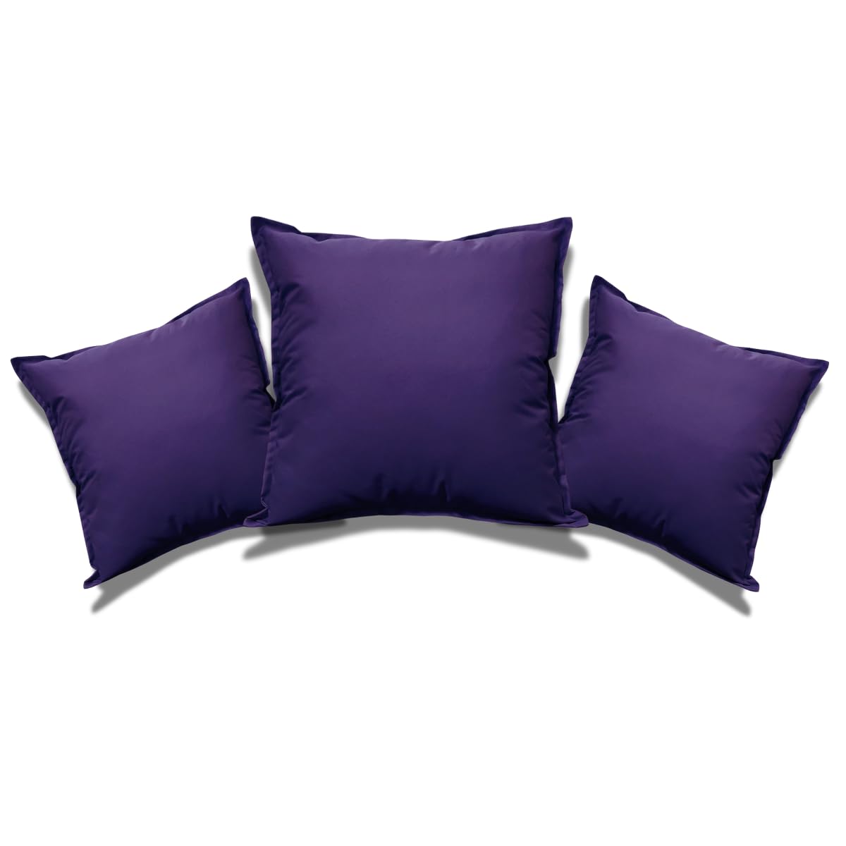 NFK Textile Waterproof Garden Pillow Covers Soft Cushion Cover Furniture Decorative Indoor & Outdoor Living Room Cushion Seats Patio (Purple, Pack of 2 (60x60 cm))