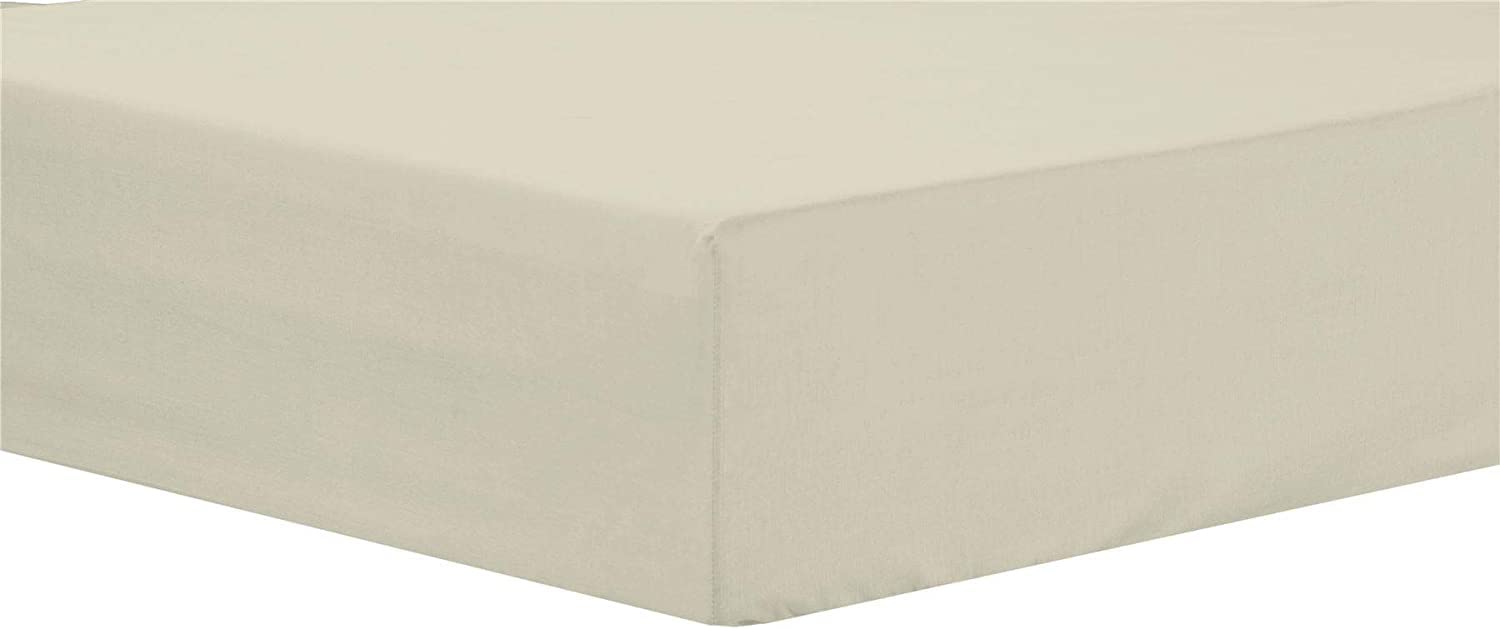 NFK TEXTILE Plain Style PolyCotton Fitted Bedsheets with Long-Lasting Color and Easy Care Bedding Fitted Sheets