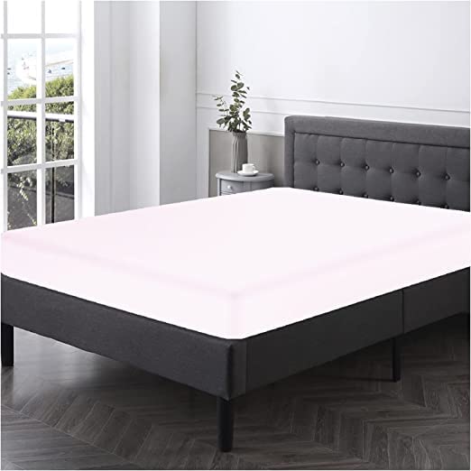 NFK TEXTILE Plain Style PolyCotton Fitted Bedsheets with Long-Lasting Color and Easy Care Bedding Fitted Sheets