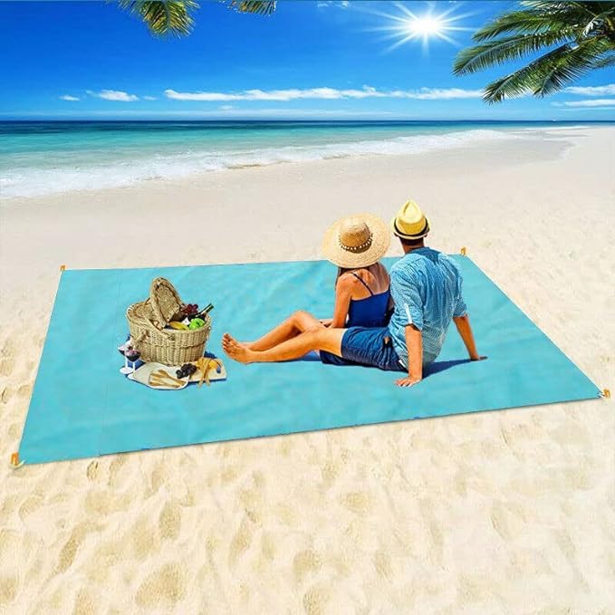 Sandless Beach Mat with Fixed Nails Waterproof Picnic Camping & Hiking Mat Fold-able Mattress Large Mats