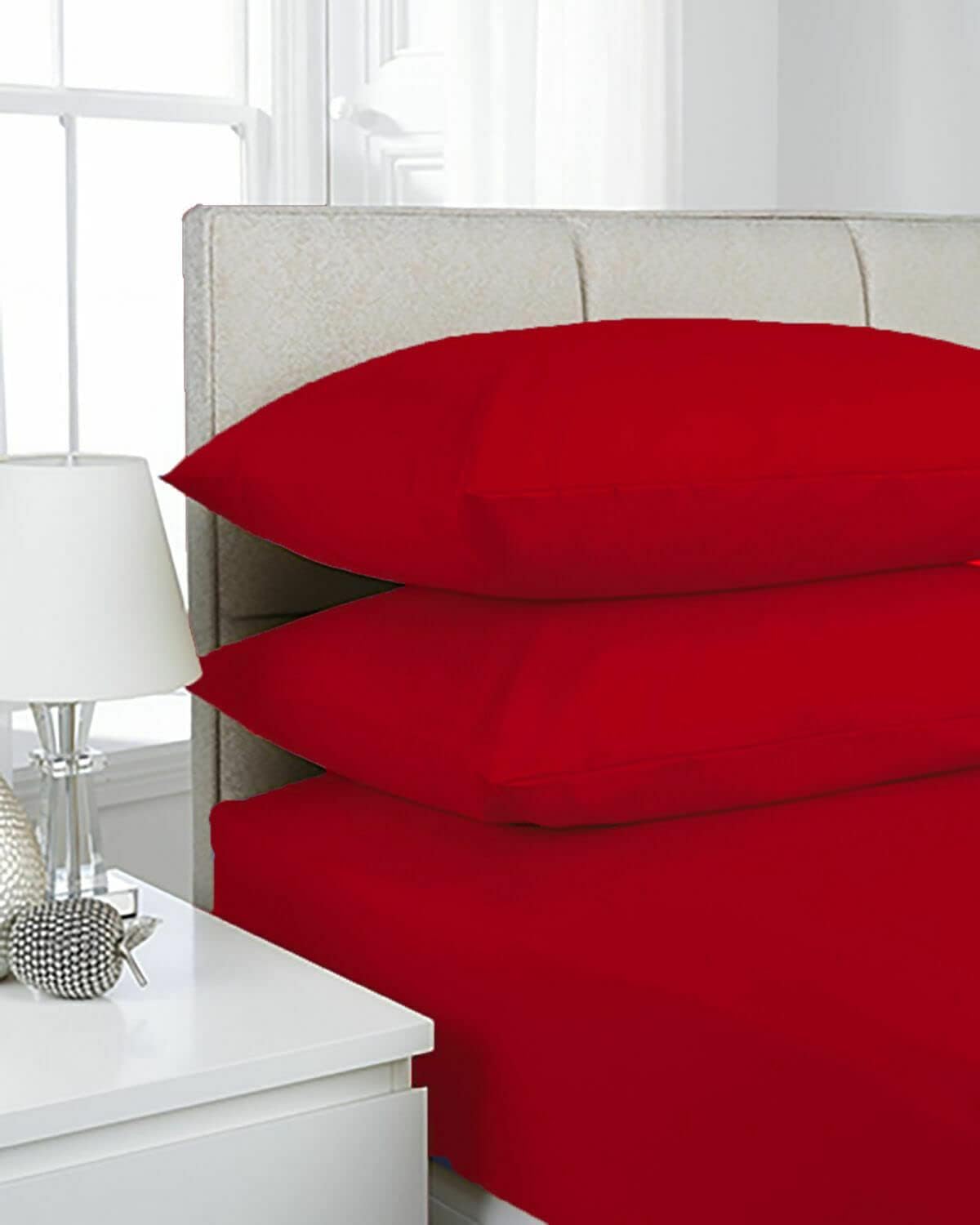 100% Polycotton 40cm Fitted Sheet Super Soft & Warm Cozy Fitted Sheets for Adjustable Bed Extra Deep Fitted Sheet