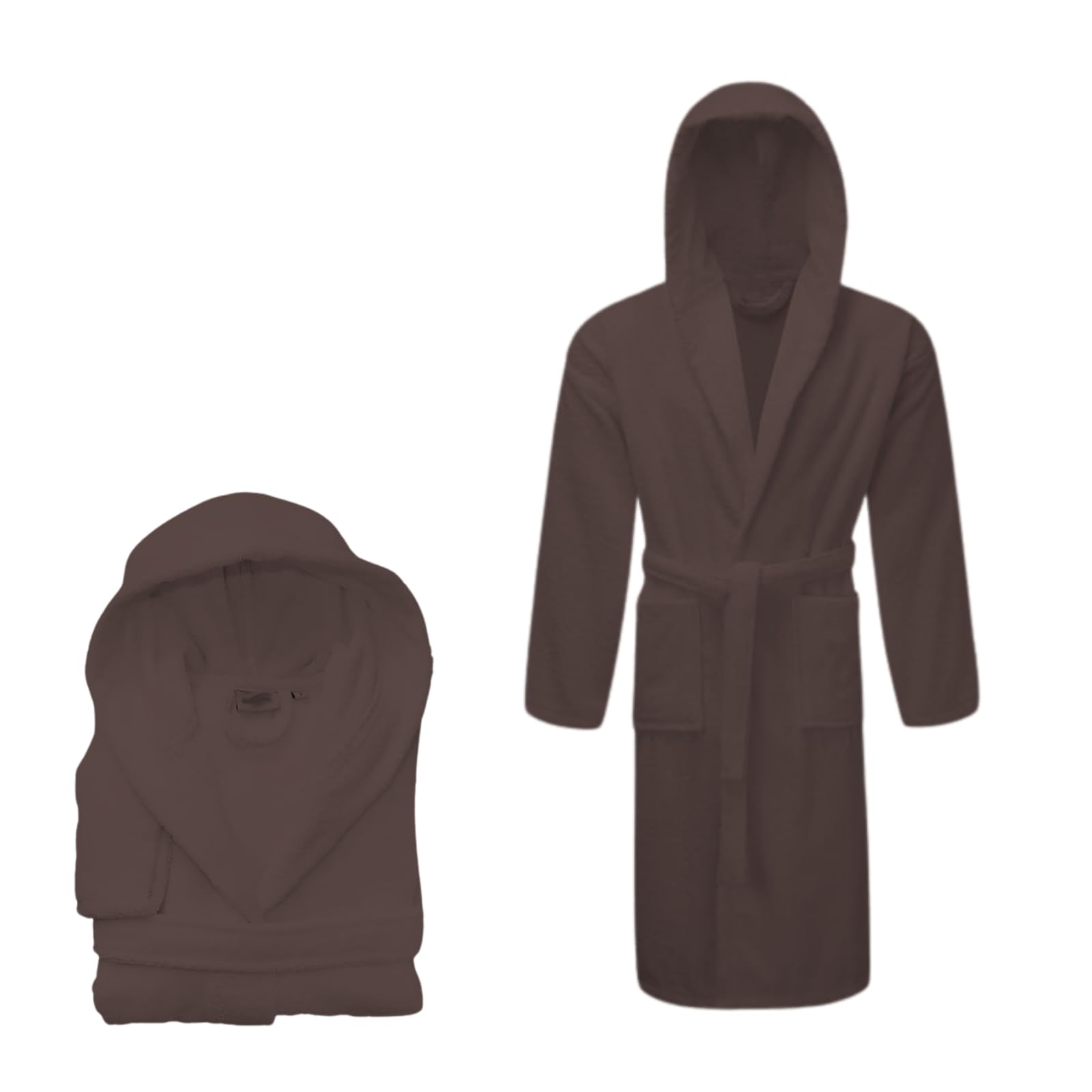 NFK TEXTILE Bathrobes 100% Egyptian Cotton soft Terry Toweling Luxury Dressing Gown Unisex Hooded Bathrobes Extra Absorbent Hotel Quality 650 GSM Cosy Dressing Gowns