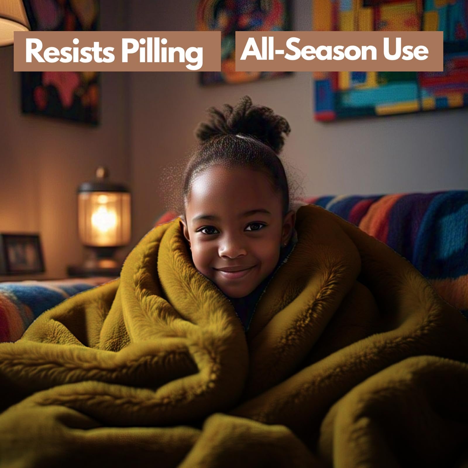 NFK TEXTILE Cozy Fleece Blankets & Luxurious Faux Fur Throws - Soft, Warm & Breathable Throws for Ultimate Comfort on Sofas & Bed