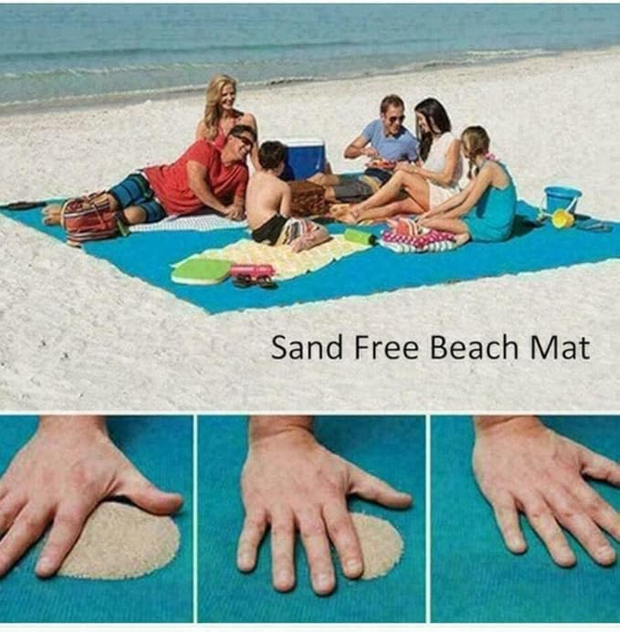 Sandless Beach Mat with Fixed Nails Waterproof Picnic Camping & Hiking Mat Fold-able Mattress Large Mats