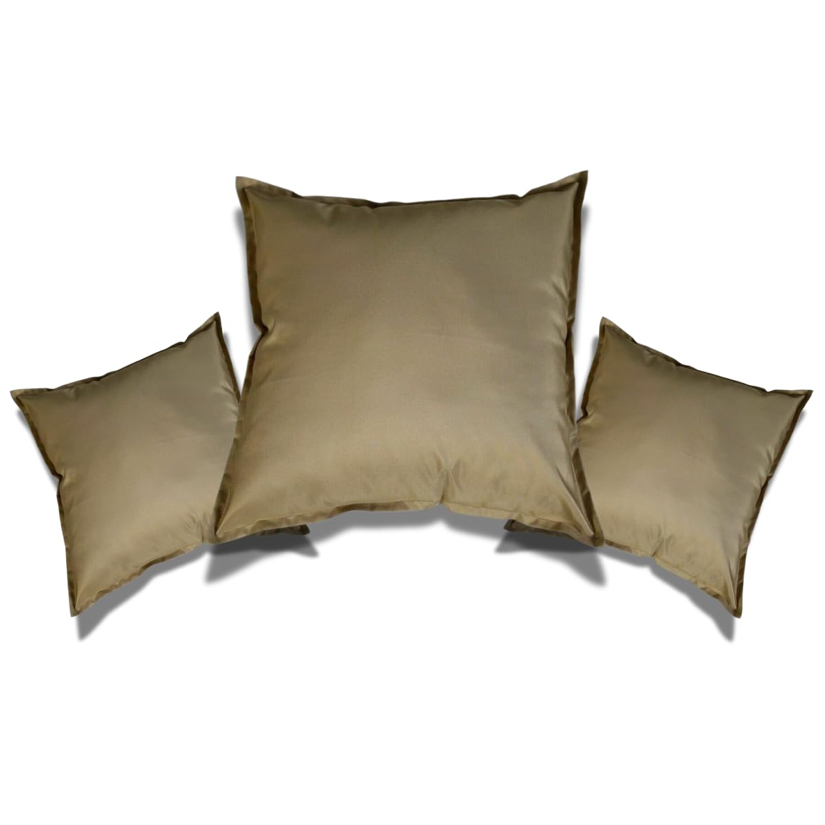 NFK Textile Waterproof Garden Pillow Covers Soft Cushion Cover Furniture Decorative Indoor & Outdoor Living Room Cushion Seats Patio (Mink, Pack of 2 (45x45 cm))