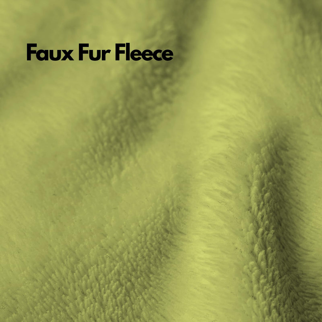 NFK Faux Fur Fleece Throw Blanket