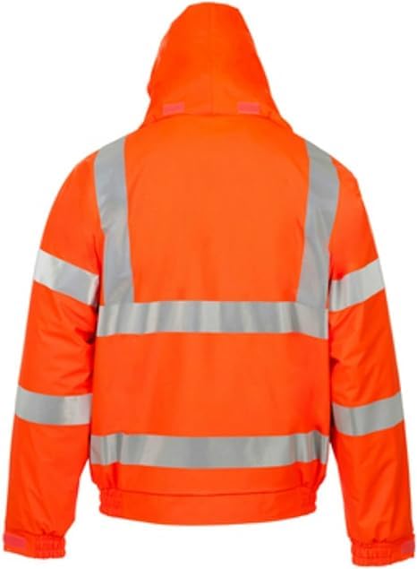NFK TEXTILE Hi Vis Bomber Jacket High Visibility Work Wear Hi Vis Safety Waterproof Work Wear Bomber Jackets Reflective Security Jackets