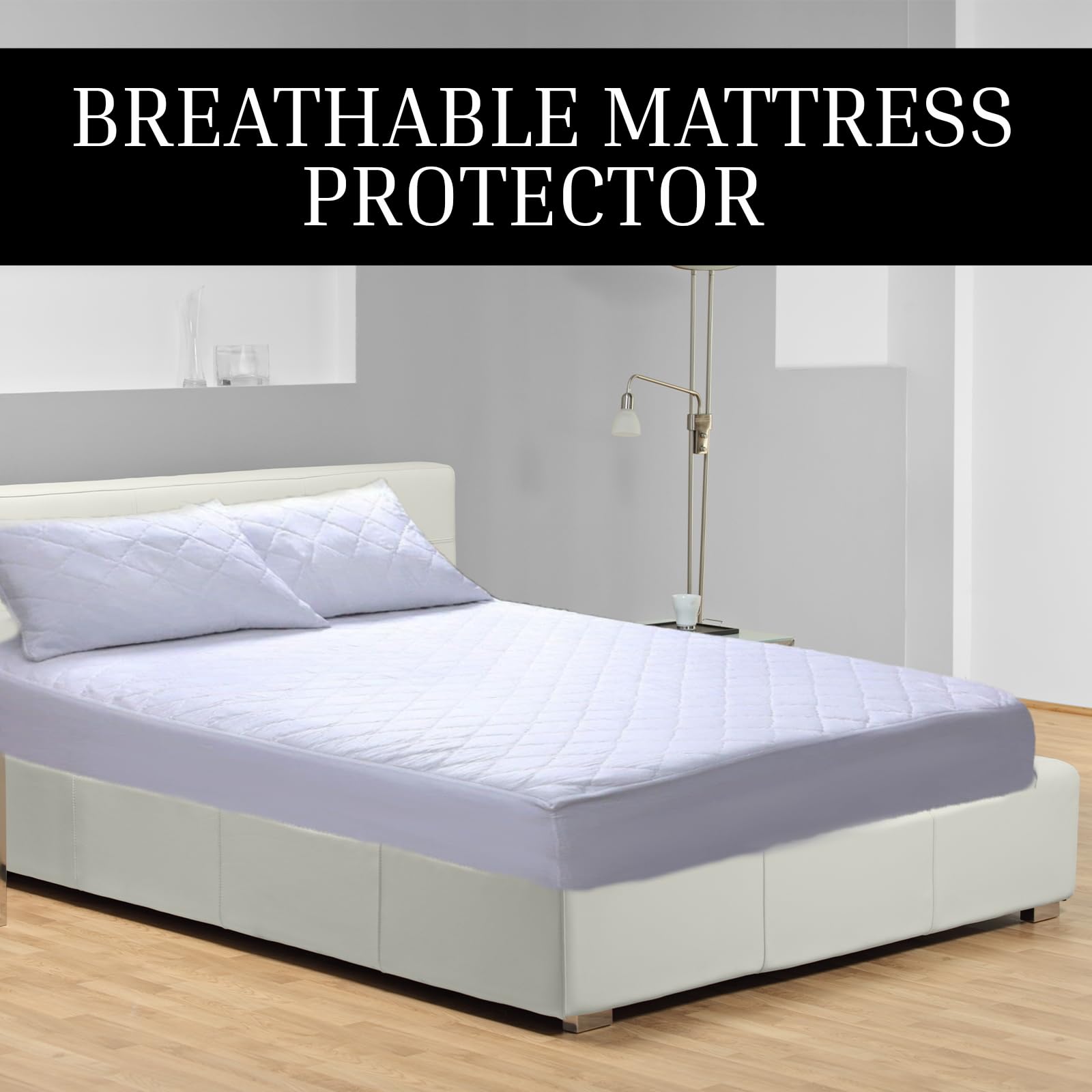 100% Waterproof Luxurious Mattress Protector or Pillowcase 3 Layered Quilted 30 cm Deep Bed Fitted Sheet Soft Warm & Cozy Mattress Protector for Bed