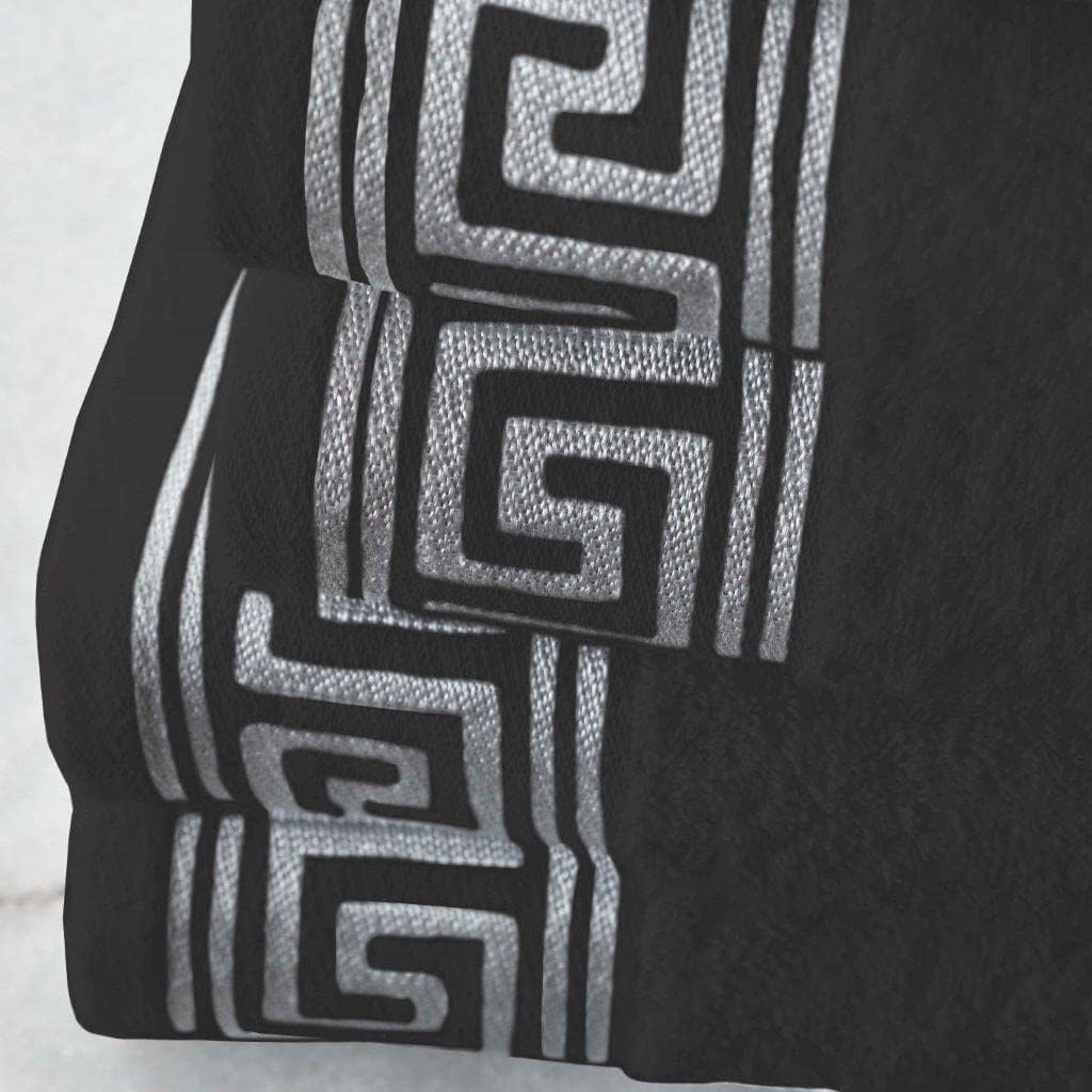 NFK Textile Greek Key Towels Luxury Hotel Quality Embroidered 100% Egyptian Cotton 8 pcs Bale Set & Bath Sheets