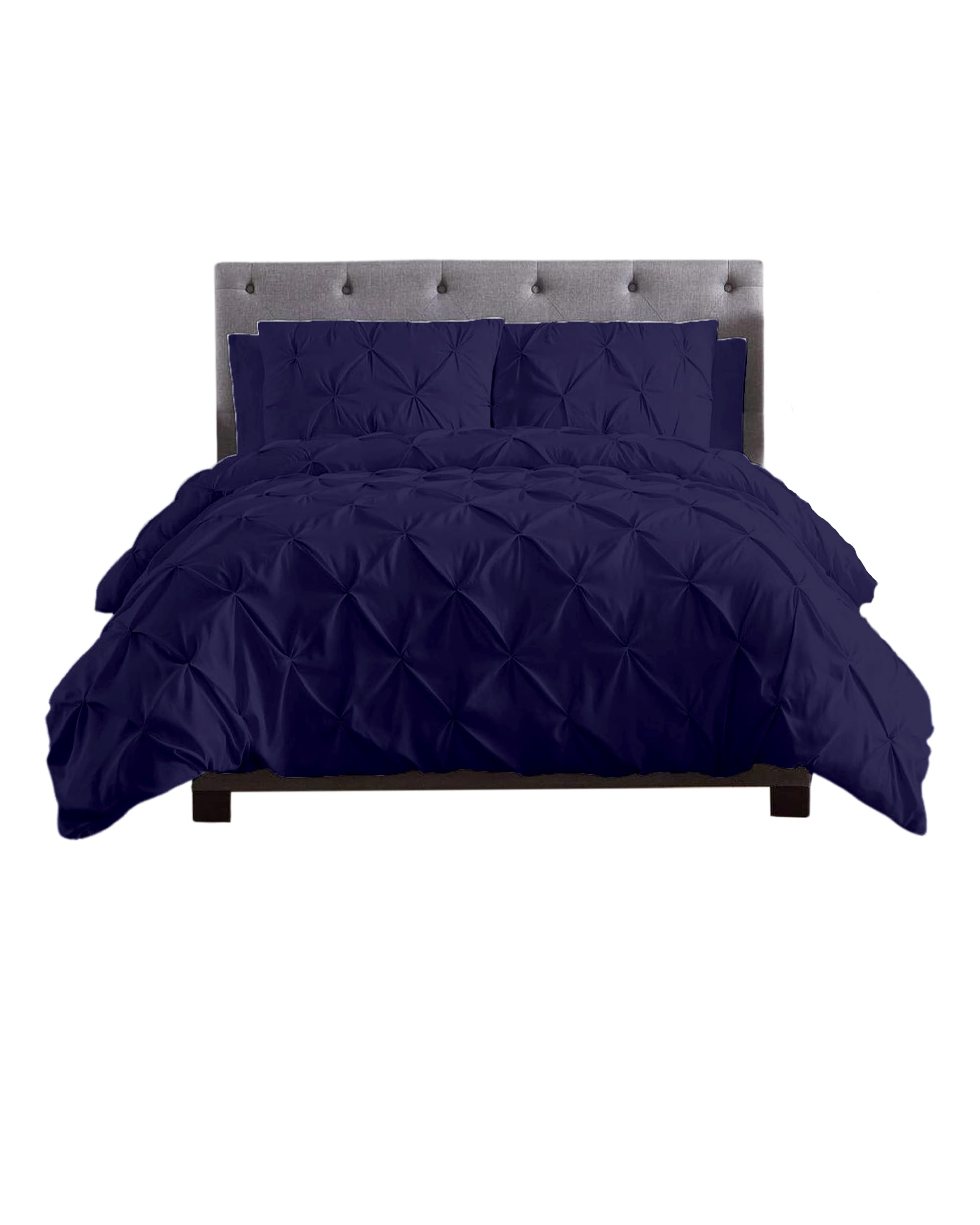 Pintuck Diamond Duvet Cover Set with Matching Pillow Cases 100% Polycotton Geometric Bedding Set Alford Comforter Duvet Quilt Set