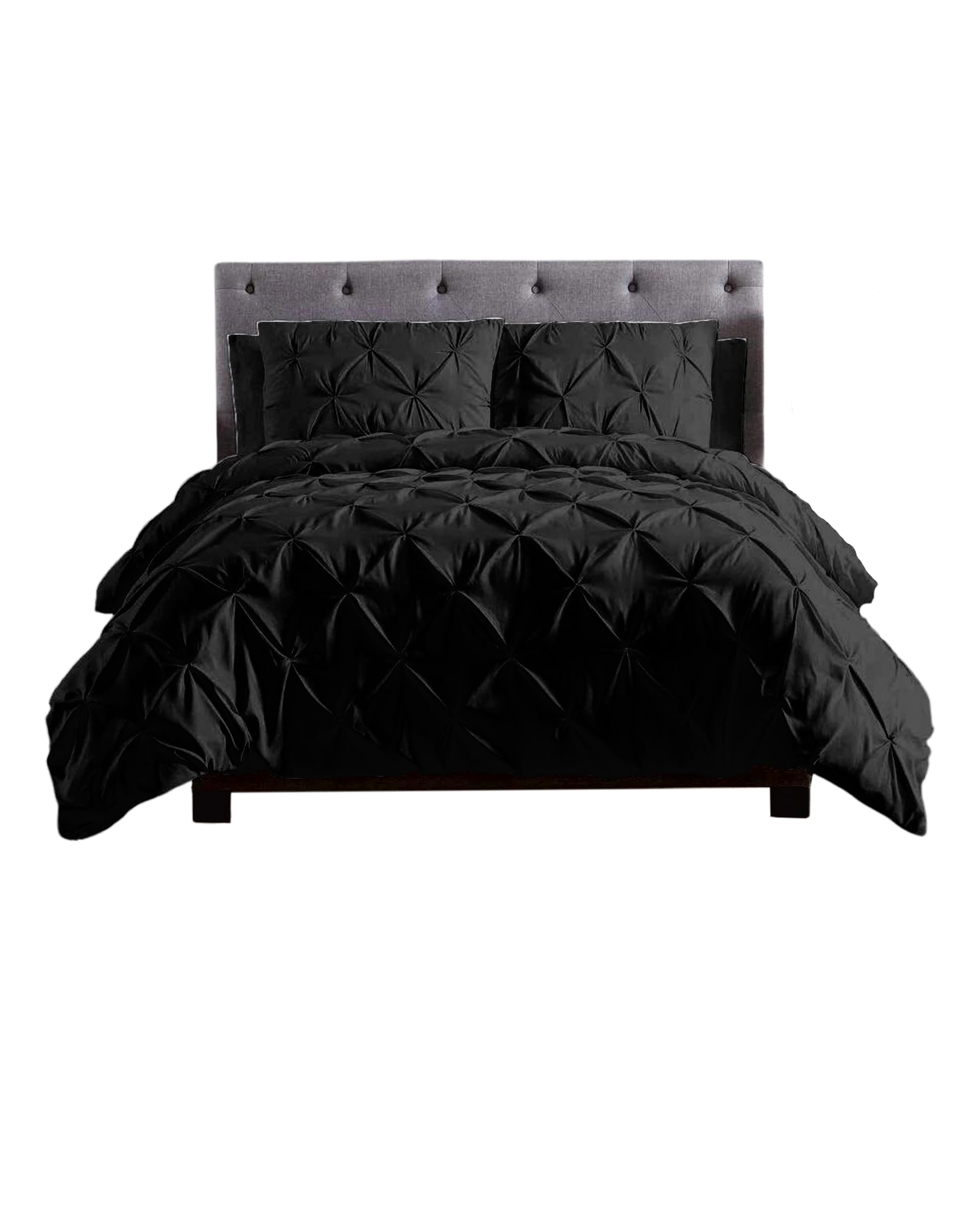 Pintuck Diamond Duvet Cover Set with Matching Pillow Cases 100% Polycotton Geometric Bedding Set Alford Comforter Duvet Quilt Set