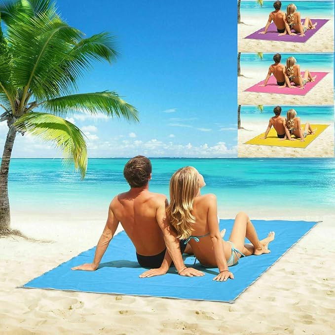 Sandless Beach Mat with Fixed Nails Waterproof Picnic Camping & Hiking Mat Fold-able Mattress Large Mats