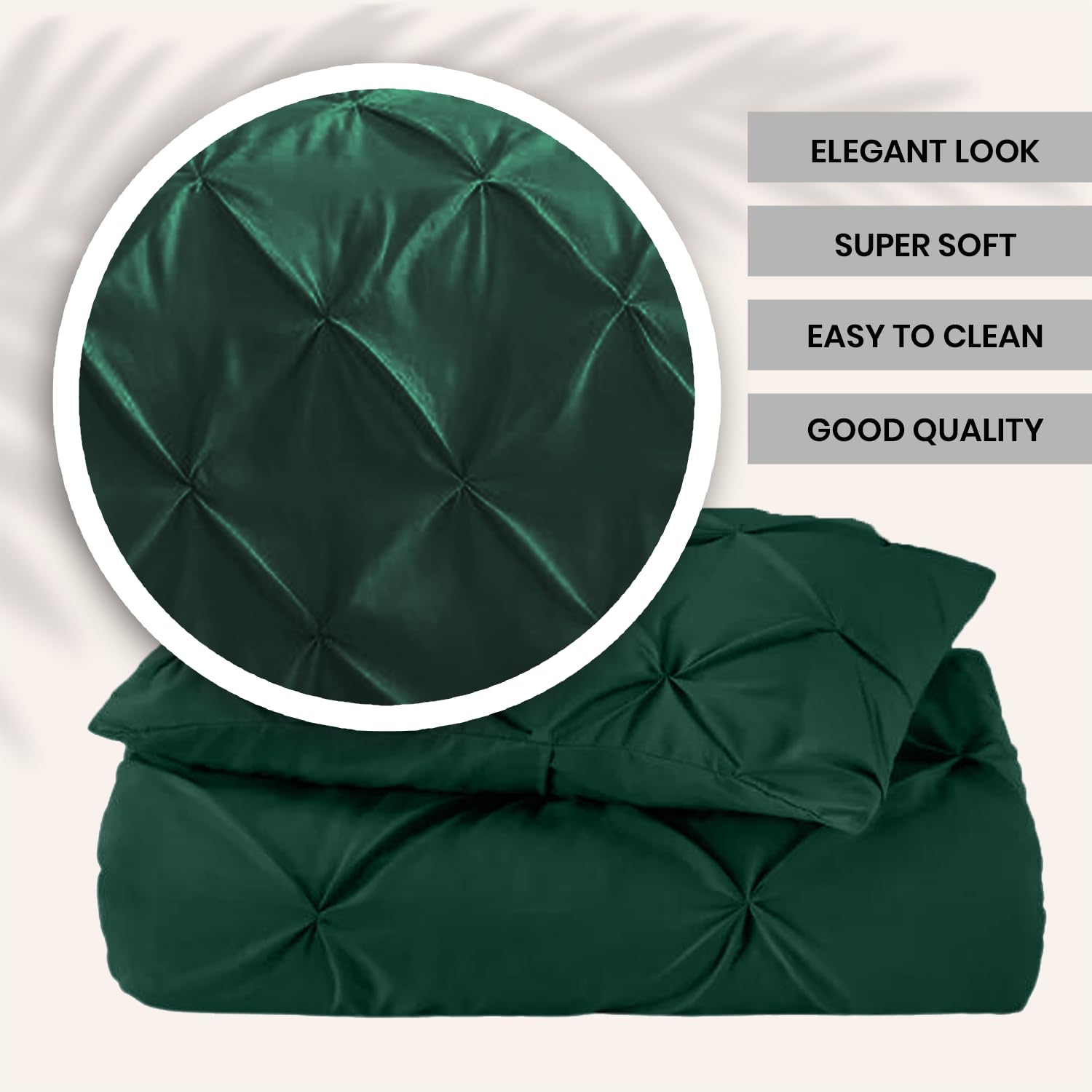 NFK Pin Tuck Diamond Duvet Cover Set