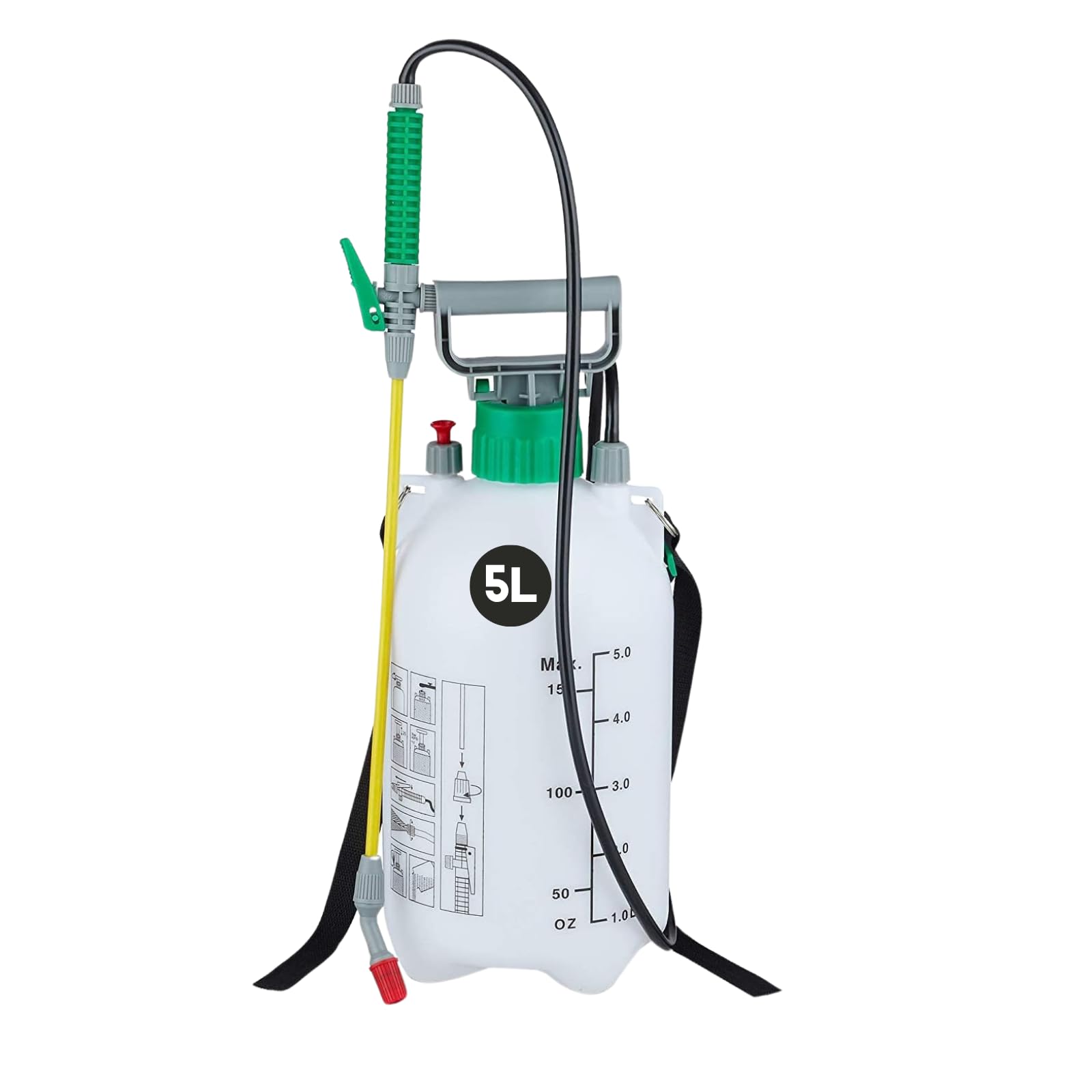Pressure Sprayer for Gardening 2L, 5L, 8L, Watering, Weed Control & Chemical Spray