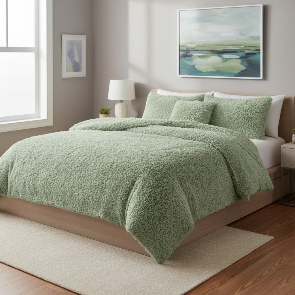 NFK Snuggle Scape Fleece Duvet Cover Set