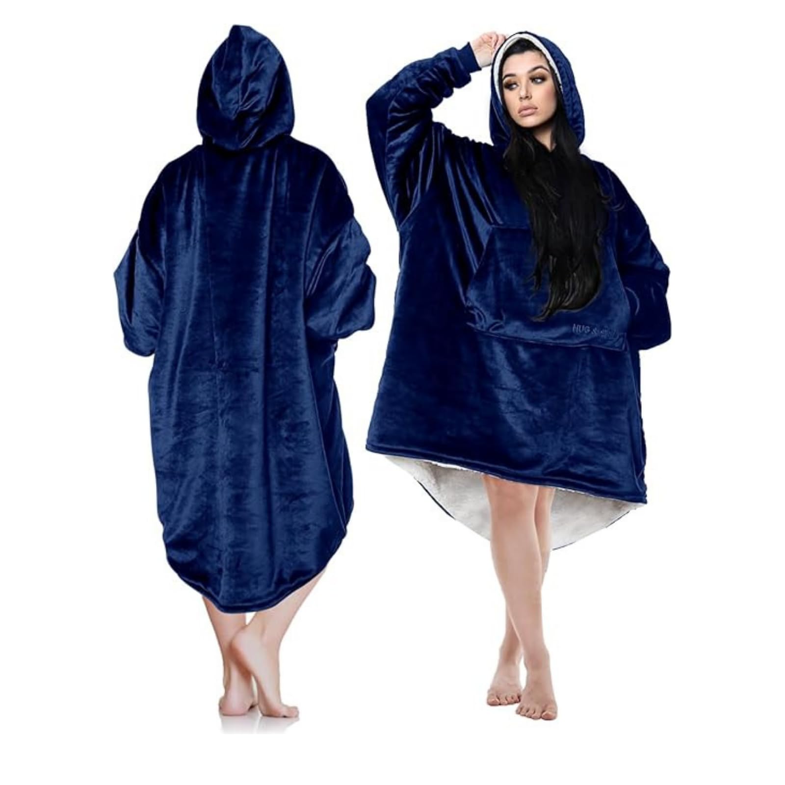 NFK Textile Oversized Hoodie Fleece Pullover for Unisex Plain Fluffy Cozy Sherpa Hooded Sweatshirt for Adults hug and snug hoodies