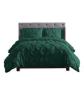 NFK Pin Tuck Diamond Duvet Cover Set