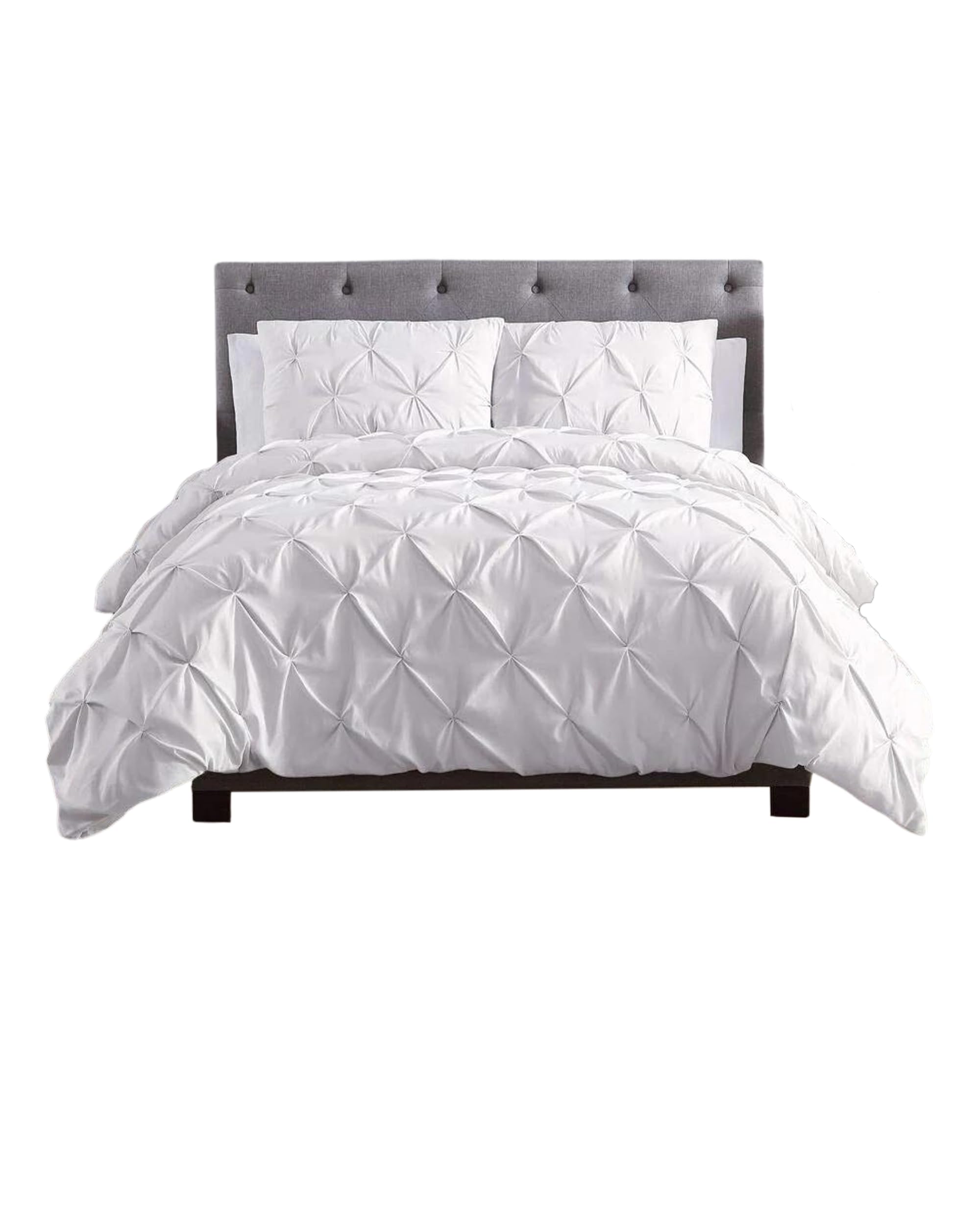 Pintuck Diamond Duvet Cover Set with Matching Pillow Cases 100% Polycotton Geometric Bedding Set Alford Comforter Duvet Quilt Set