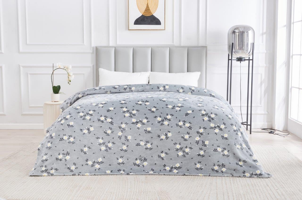 NFK Textile 100% Fleece Flannel Throw Blankets Ultimate Flannel Tartan Check Plaid Throws For Sofa Settee Bed Couch & Traveling Throw Blankets