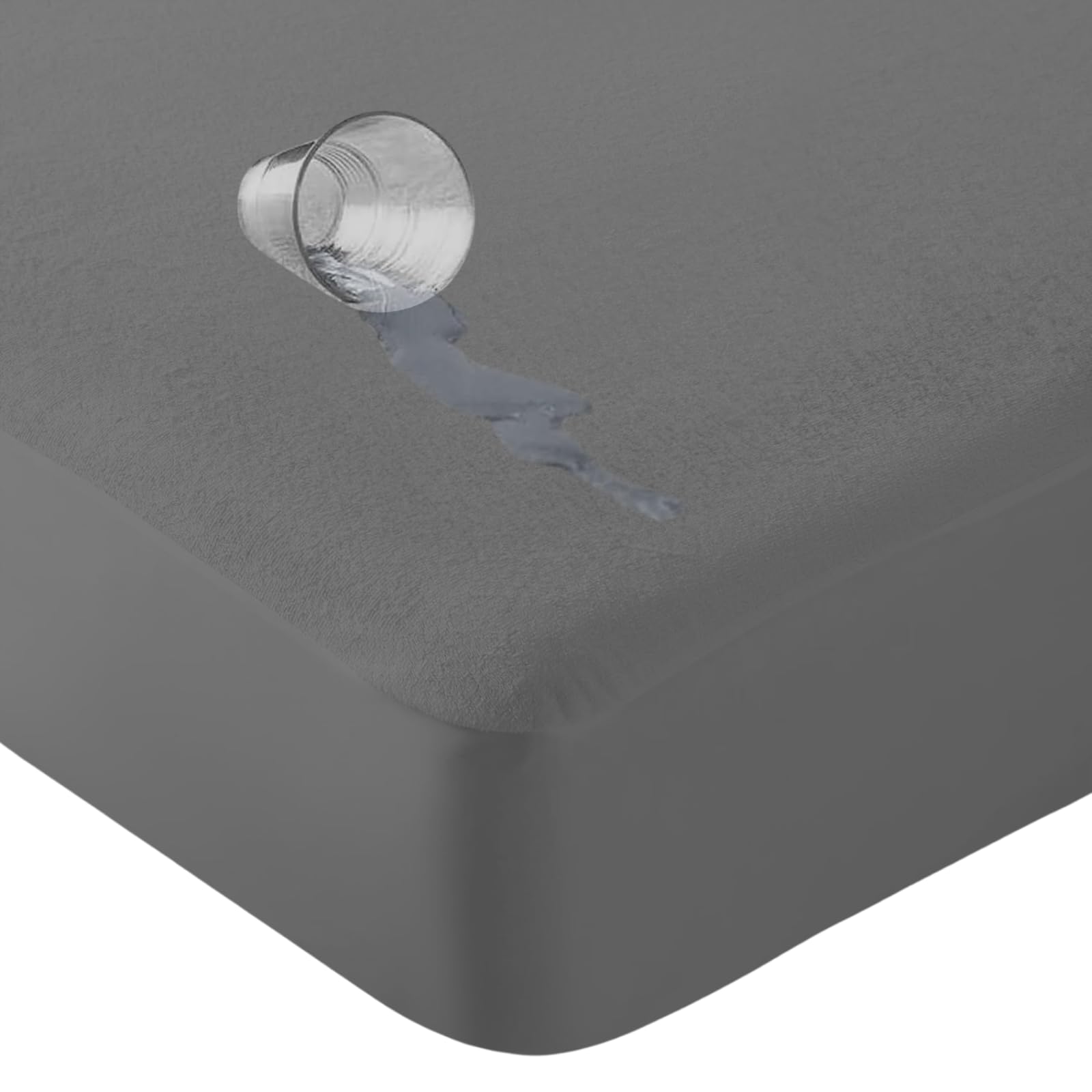 NFK Textile 41 cm Depth Fitted Terry Towel Mattress Protector Waterproof Fitted Sheet Breathable Mattress Topper Cover Bed Sheets