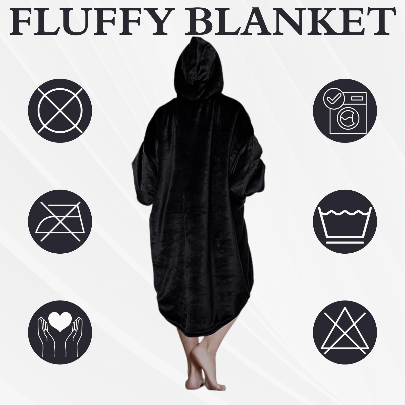 NFK Textile Oversized Hoodie Fleece Pullover for Unisex Plain Fluffy Cozy Sherpa Hooded Sweatshirt for Adults hug and snug hoodies