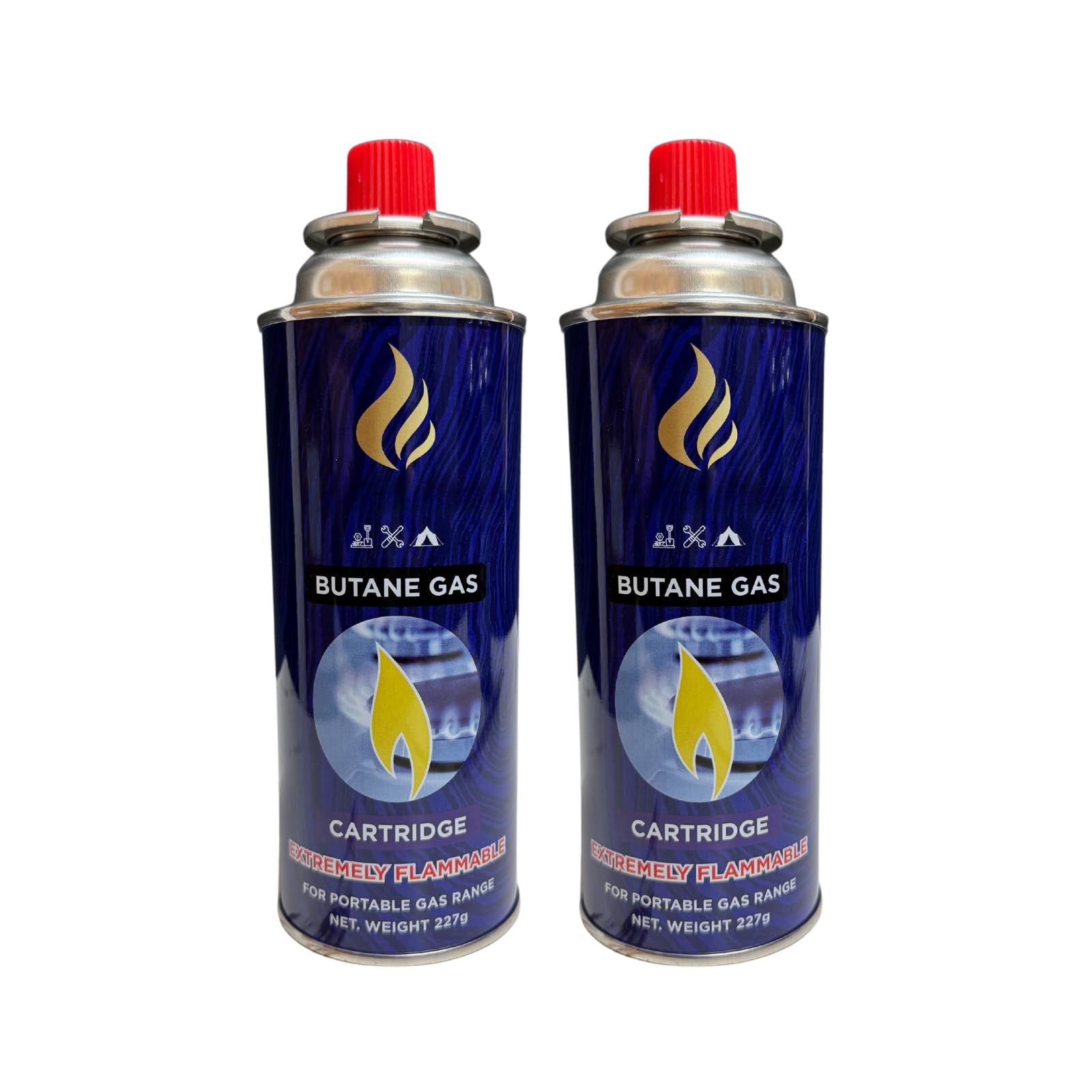 Portable Camping Stove Compact Red Butane Gas with Automatic Ignition, Heat Control & Carry Case for Outdoor BBQ