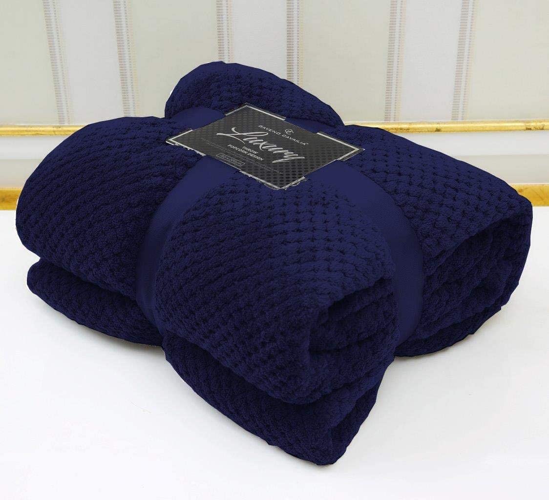 NFK Popcorn Throw Waffle Cloud Style Blanket Soft Warm Cosy Bed And Sofa Fleece Blanket
