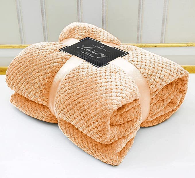 NFK Popcorn Throw Waffle Cloud Style Blanket Soft Warm Cosy Bed And Sofa Fleece Blanket