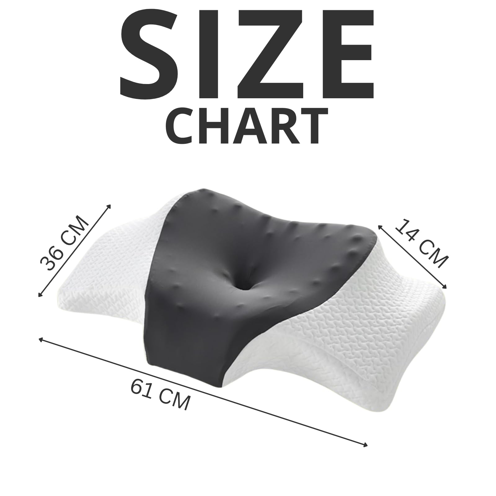 NFK Textile Responsive Pillow for Neck and Shoulder Support - Ideal for Side Sleepers with Removable Cover