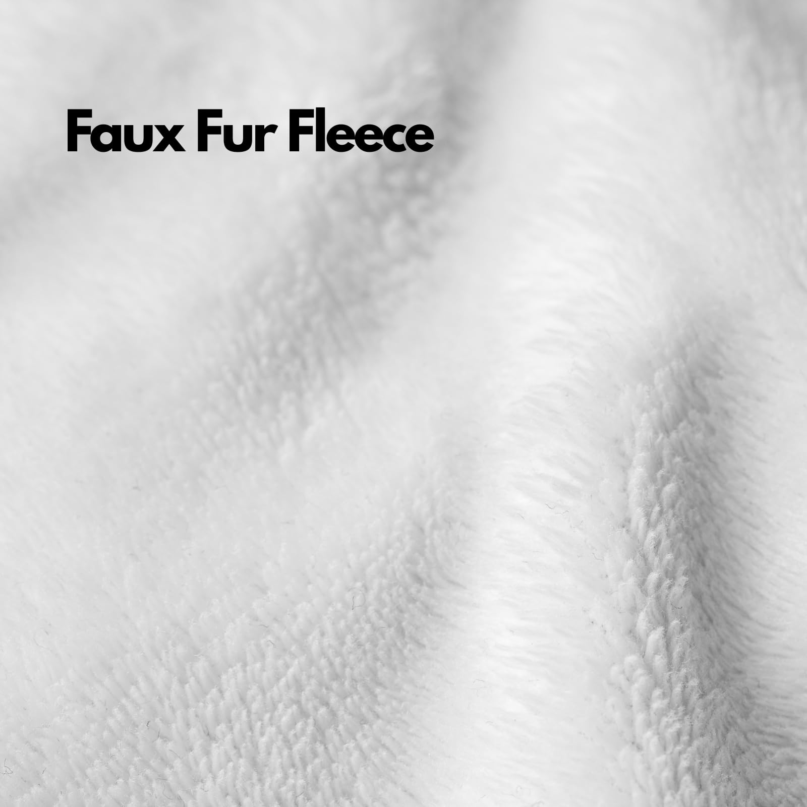 NFK Faux Fur Fleece Throw Blanket