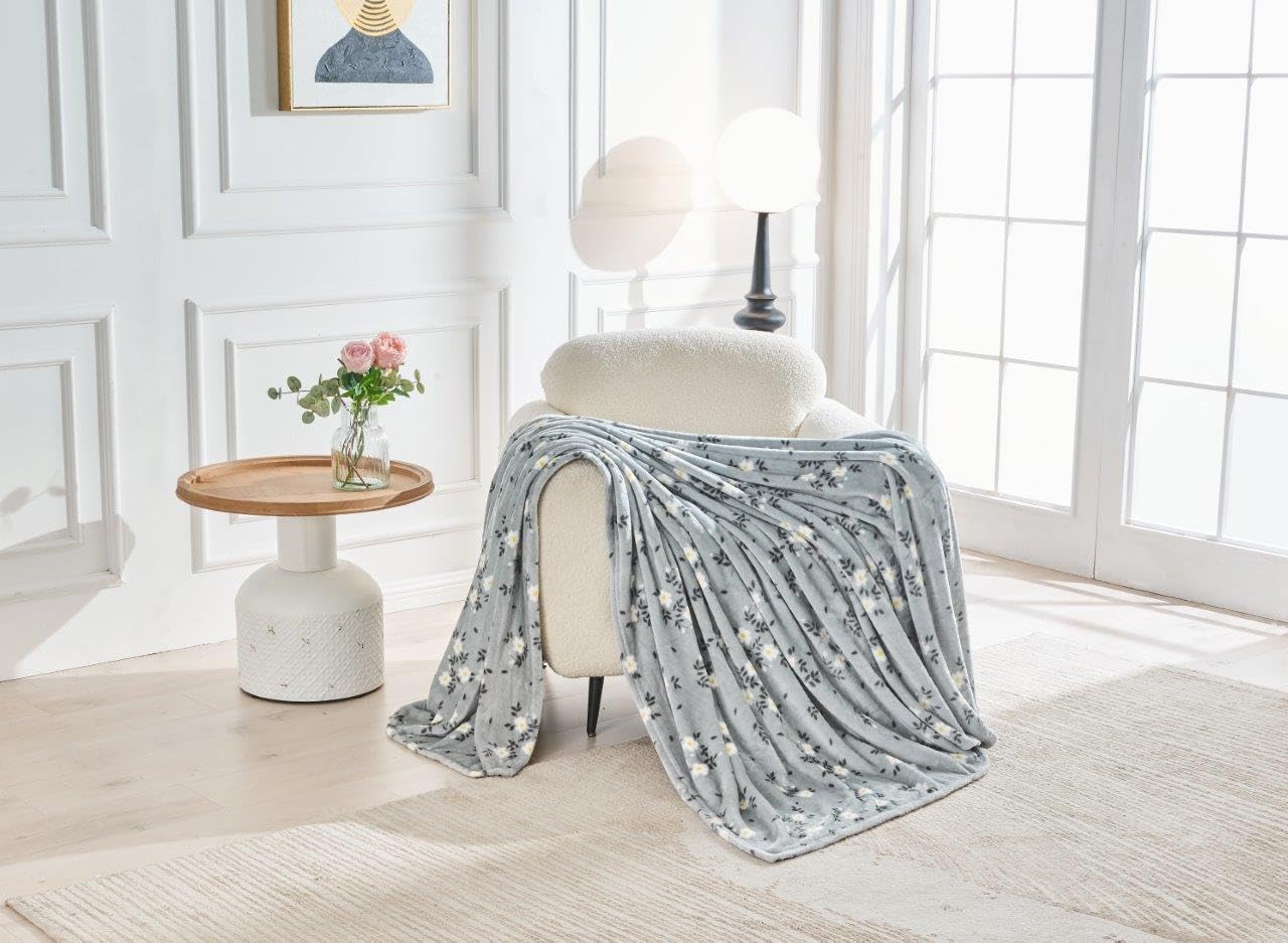 NFK Textile 100% Fleece Flannel Throw Blankets Ultimate Flannel Tartan Check Plaid Throws For Sofa Settee Bed Couch & Traveling Throw Blankets