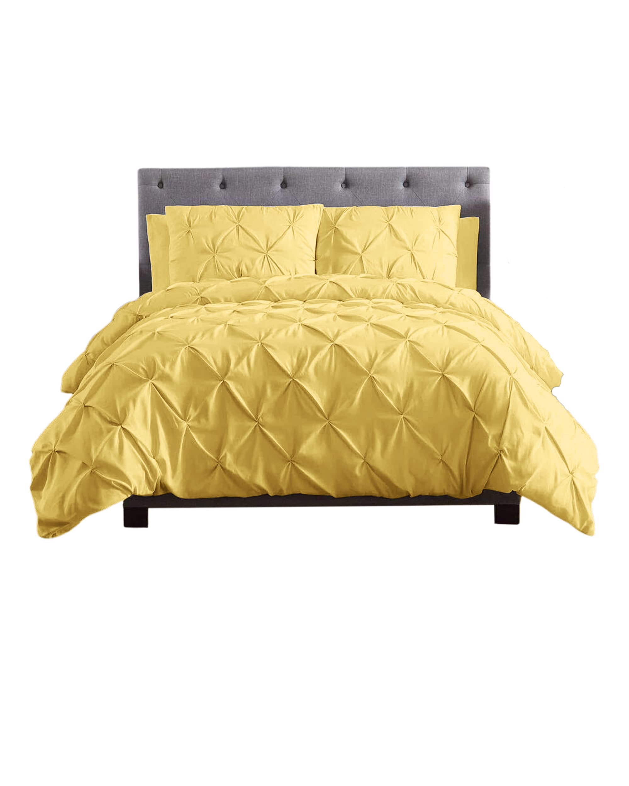 Pintuck Diamond Duvet Cover Set with Matching Pillow Cases 100% Polycotton Geometric Bedding Set Alford Comforter Duvet Quilt Set